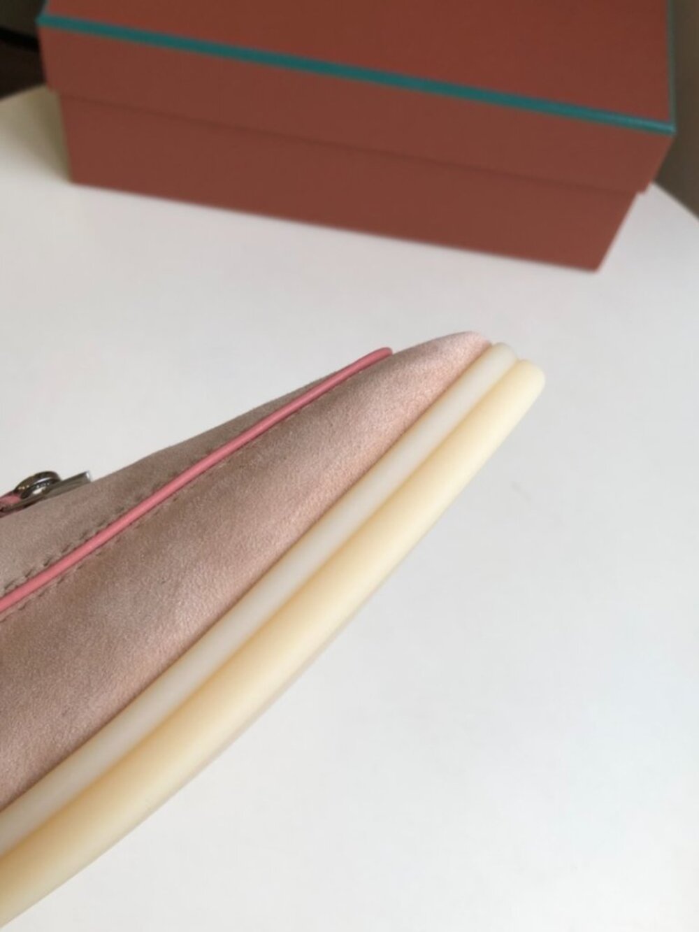 Loro Piana Sand Pink Stitched Loafers - Picture 7 of 8